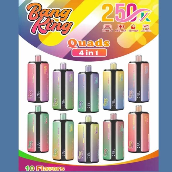 Bang King 250K Disposable Vape 250,000 Puffs 4-in-1 Disposable Vape