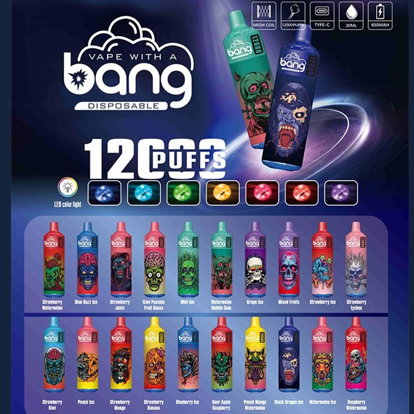 Bang 12000 Puffs Disposable Vape 20ml Mesh Coil Disposable Vape