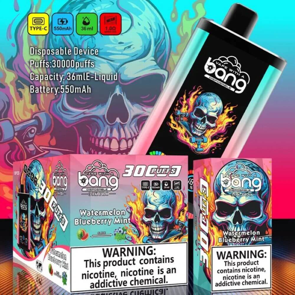 Bang 30000 Puffs PRO Premium Dual Flavored Vape with Rechargeable Battery & Display Disposable Vape