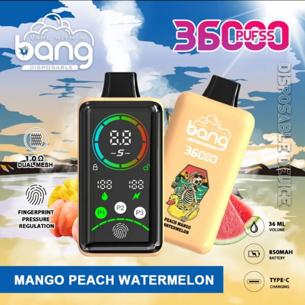 Bang 36000 Power High-Tech Disposable Vape with 36,000 Puffs & Dual Mesh Coil