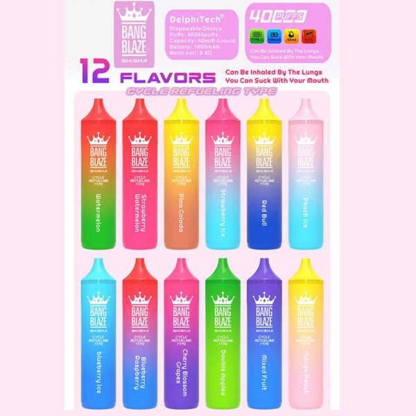 Bang Blaze Shisha 40K 40000 Puffs Disposable Vape