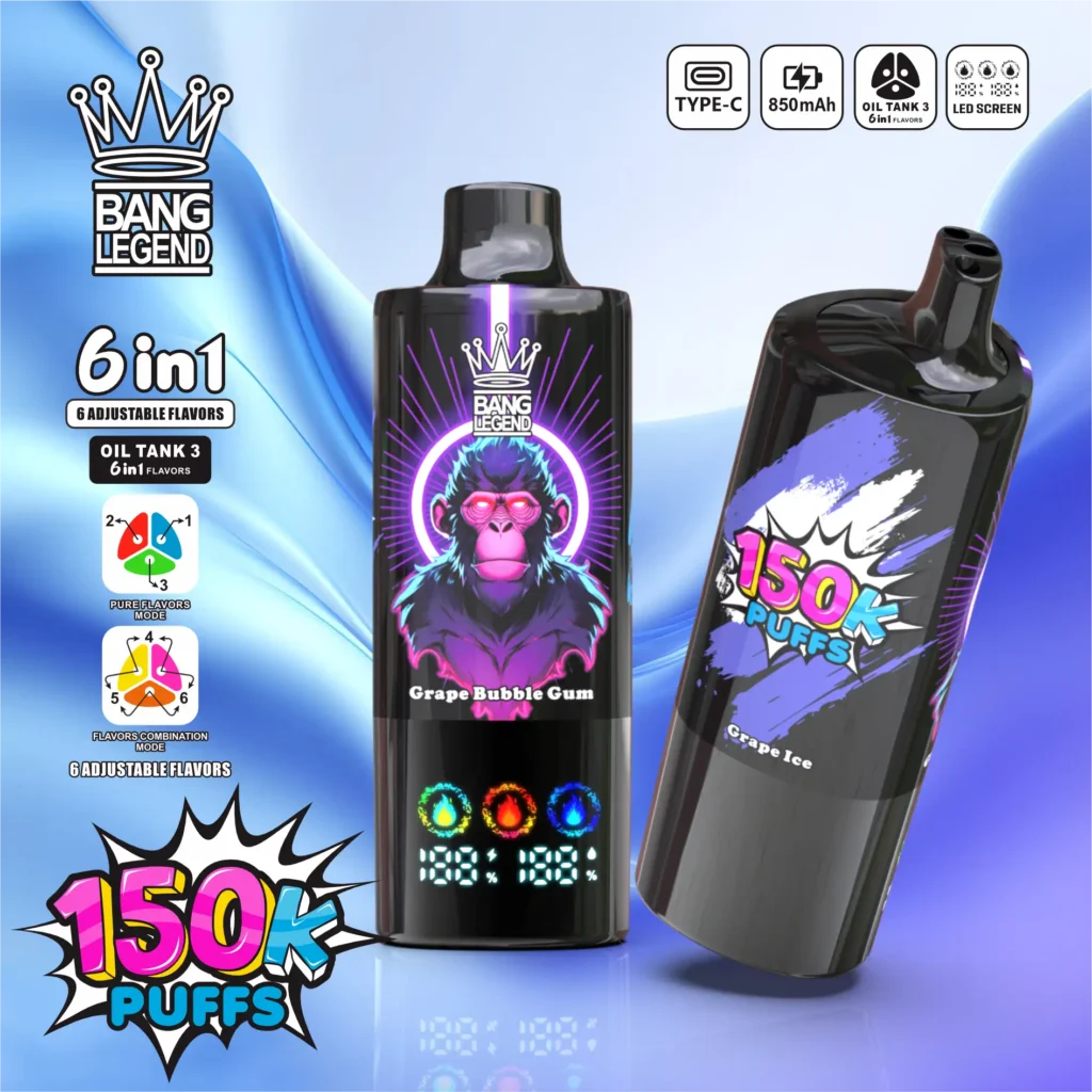 cash on delivery Bang Legend 150K Disposable Vape | 3 Oil Chambers Smart Screen | 12 Premium Flavors