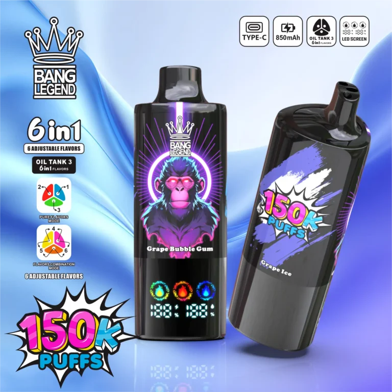 cash on delivery Bang Legend 150K Disposable Vape | 3 Oil Chambers Smart Screen | 12 Premium Flavors