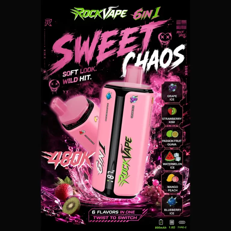 Buy ROCK VAPE 480K 6-in-1 Disposable Vape with zero-risk Cash on Delivery